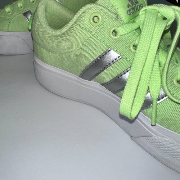 WOMENS SIZE 7.5 NEON GREEN ADIDAS PLATFORM SHOE - Picture 9 of 9